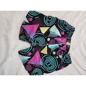 Super Massive Shorts Size Small Black Yellow Orange Pink Teal Geometric Mens